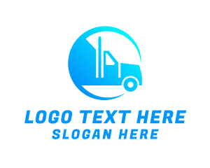Gradient - Cargo Shipping Truck logo design
