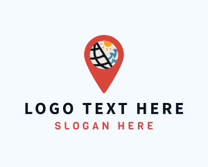 Sailor - Beach Travel Location Pin logo design