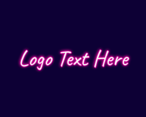 Gaming - Neon Pink Cursive Wordmark logo design