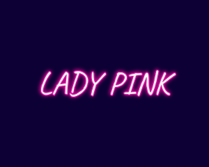 Neon Pink Cursive Wordmark logo design