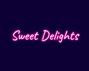 Neon Pink Cursive Wordmark logo design