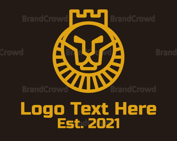 Yellow Royal Lion Logo