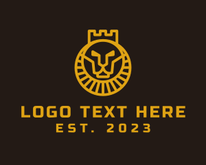 Kingdom - Yellow Royal Lion logo design