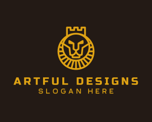 Royal Lion Crown logo design