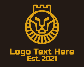 Monarch - Yellow Royal Lion logo design