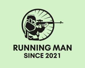 Army - Shooting Warrior Gamer logo design