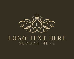 Wedding - Stylish Crown Shield logo design