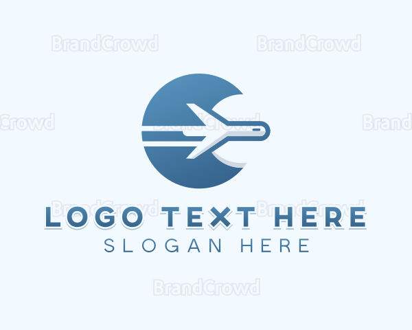 Airplane Flight Travel Logo