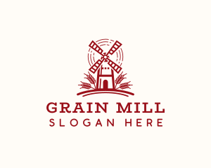 Organic Flour Mill logo design