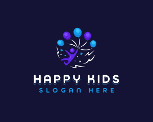 Kids Balloon Party logo design