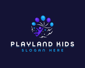 Kids Balloon Party logo design