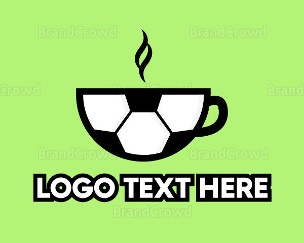 Soccer Ball Coffee Cafe Logo