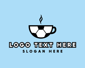 Soccer Ball Coffee Cafe Logo