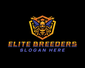 Bee Insect Shield  logo design