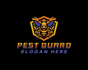 Bee Insect Shield  logo design