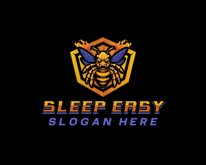 Bee Insect Shield  logo design