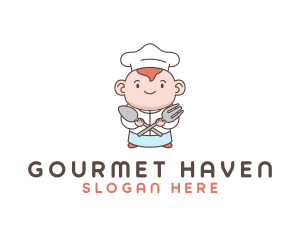 Baby Chef Cooking logo design