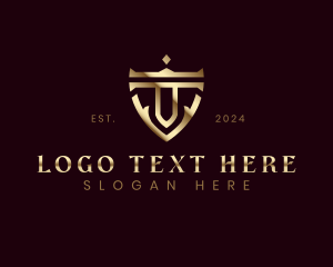 Luxury - Sword Shield Letter T logo design