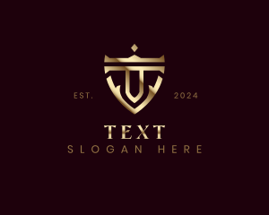 Sword Shield Letter T logo design