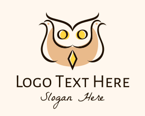 Barn Owl - Dove Owl Bird logo design