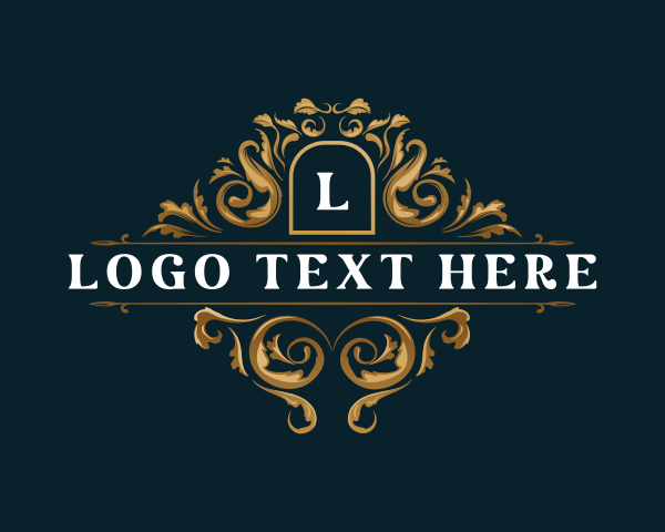 Emblem - Floral Emblem Leaf logo design