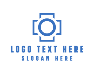 Oncology - Medical Imaging Camera Cross logo design