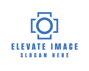 Medical Imaging Camera Cross logo design