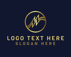 Round - Startup Professional Letter M logo design