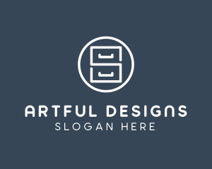 Minimalist Dresser Furniture logo design