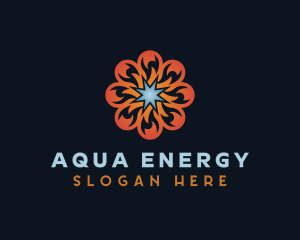 Heating Cooling Energy logo design