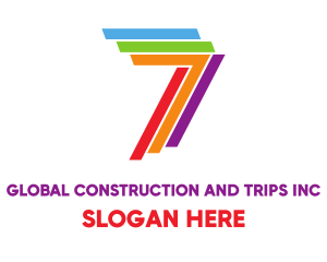 Gay - Colorful Number 7 logo design