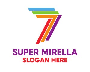 Nursery - Colorful Number 7 logo design
