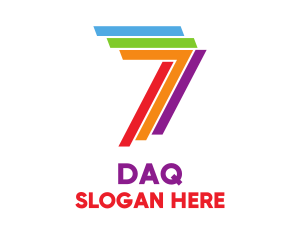 Lgbt - Colorful Number 7 logo design
