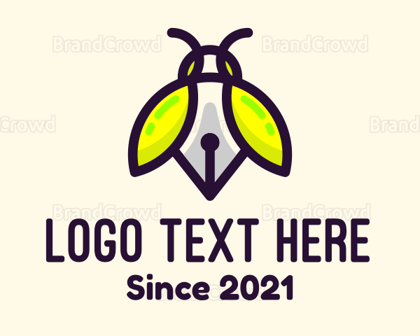 Bug Writing Pen Logo