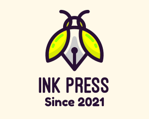 Press - Bug Writing Pen logo design