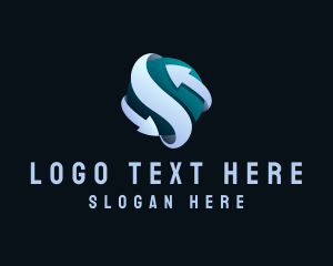Logistics - 3D Logistics Business Arrow logo design