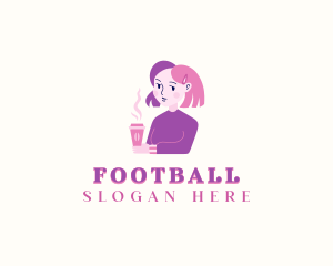 Coffee Shop - Foodie Woman Cafe logo design