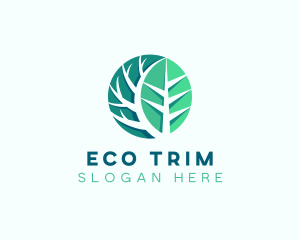 Eco Sustainable Tree logo design