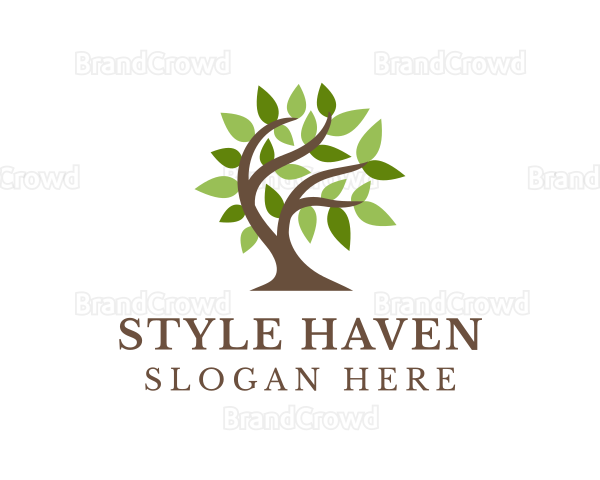 Natural Organic Tree Logo