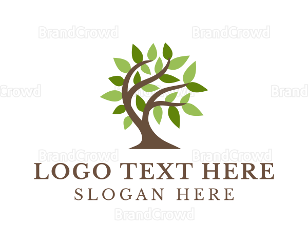 Natural Organic Tree Logo