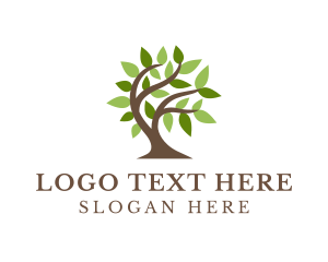 Natural - Natural Organic Tree logo design