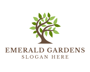 Natural Organic Tree logo design