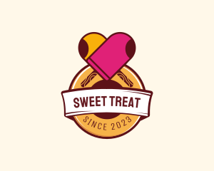 Popsicle Heart Dessert logo design