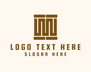 Architect - Geometric Greek Pillar logo design