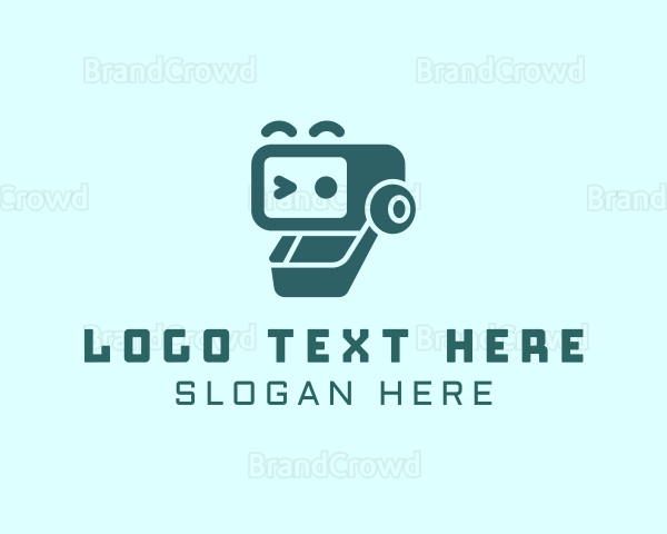 Digital Robot Head Logo