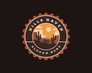 Wild West Desert Landscape logo design