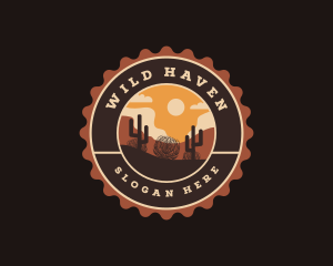 Wild West Desert Landscape logo design