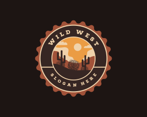 Wild West Desert Landscape logo design