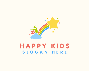 Nursery Kids Rainbow  logo design