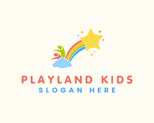 Nursery Kids Rainbow  logo design